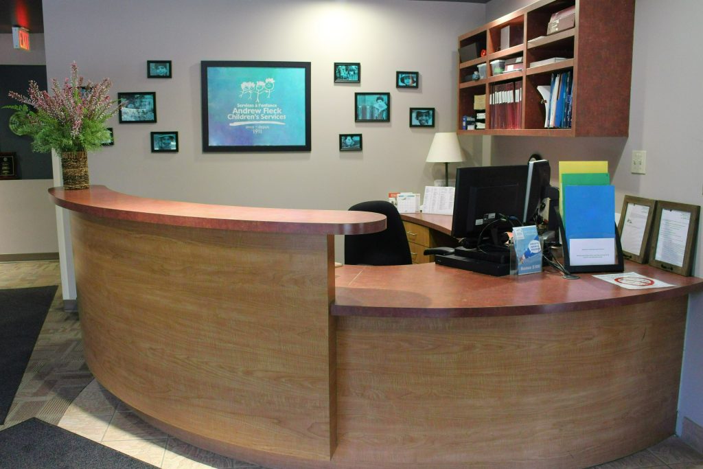 Andrew Fleck's main office front desk.