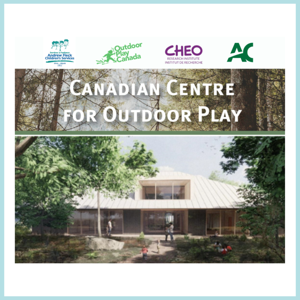 Vue de face du Canadian Centre for outdoor Play.